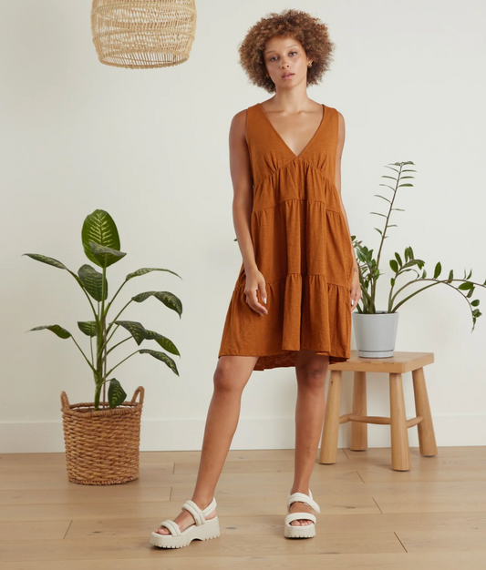 Evelyn Dress ~ Rust
