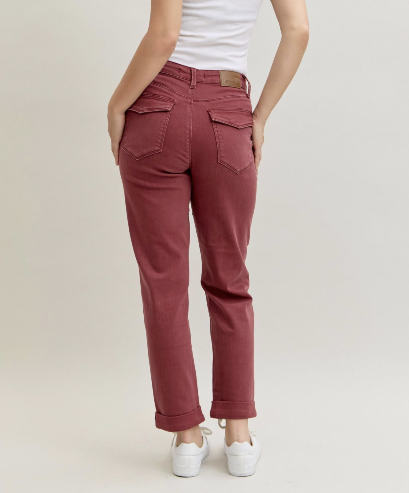 Ginny Slim Fit Jeans ~ Burgundy { Reg & Curve }