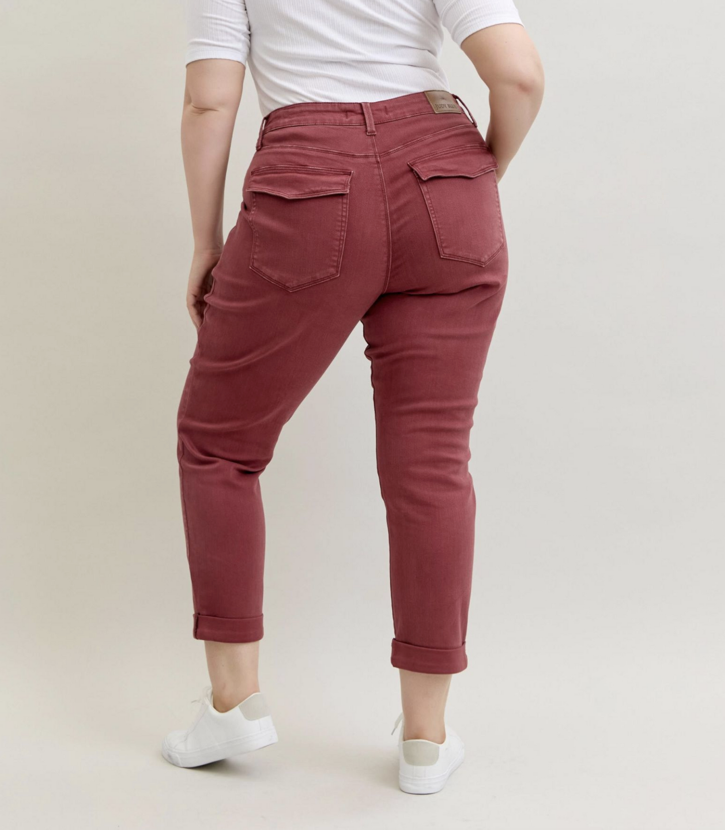 Ginny Slim Fit Jeans ~ Burgundy { Reg & Curve }