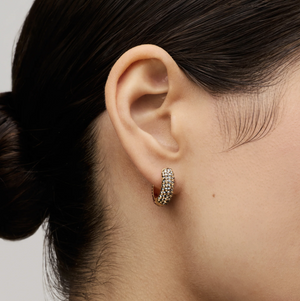 Desert Rose & Sand Dunes Sparkle Reversible Hoop Earrings