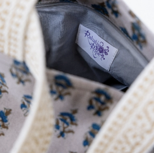 Block Print Velvet Tote