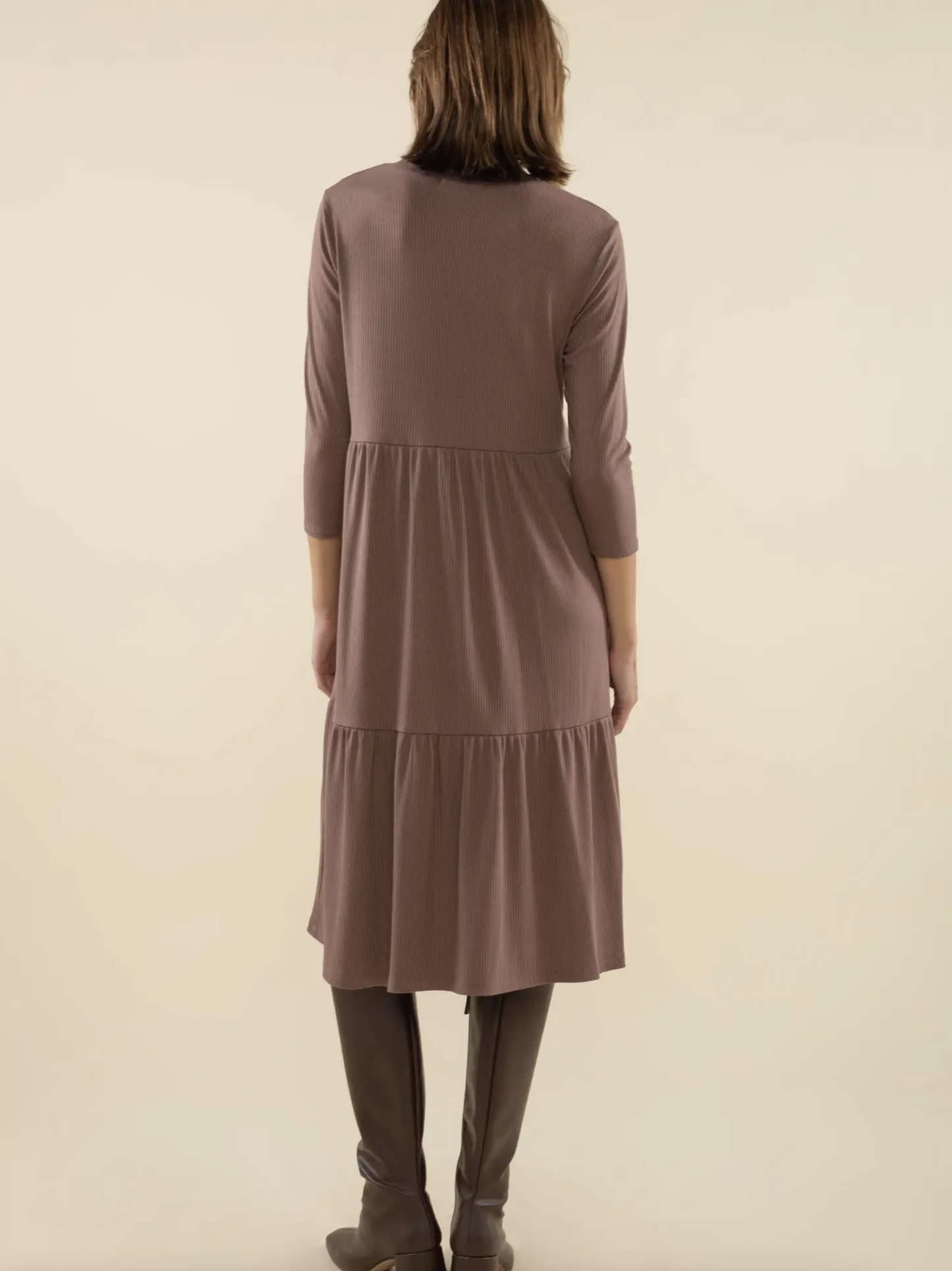 Lacie Ribbed Dress ~ Acorn