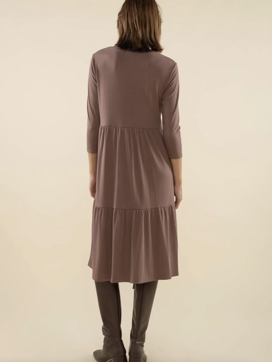 Lacie Ribbed Dress ~ Acorn