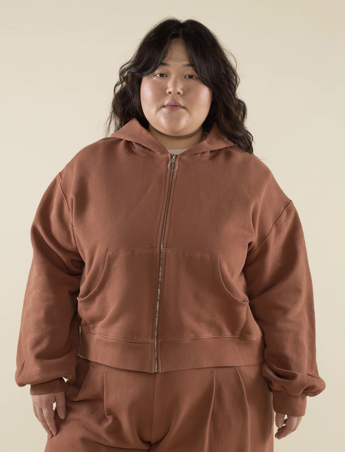 Lenny Zip Hoodie ~ Cinnamon