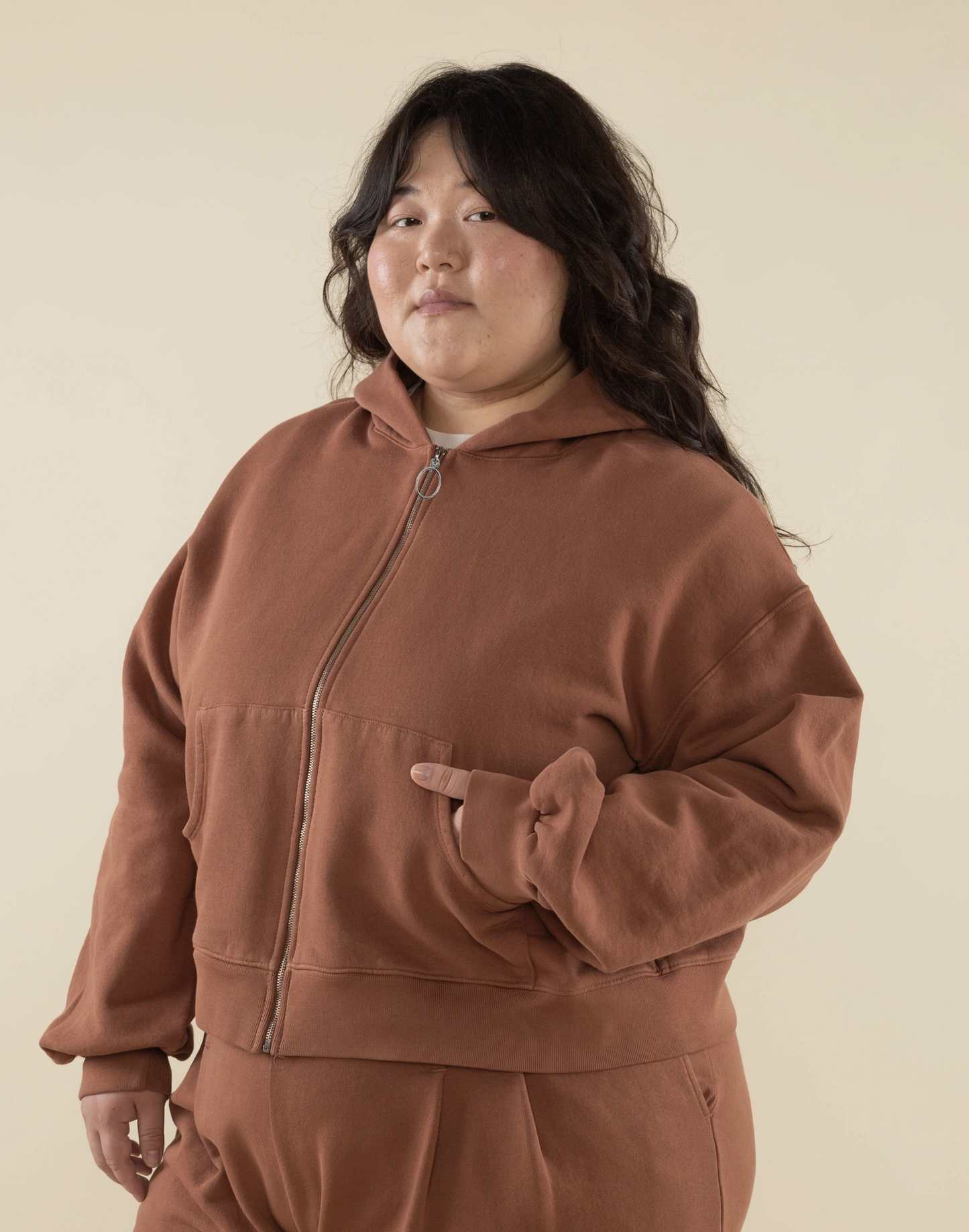 Lenny Zip Hoodie ~ Cinnamon