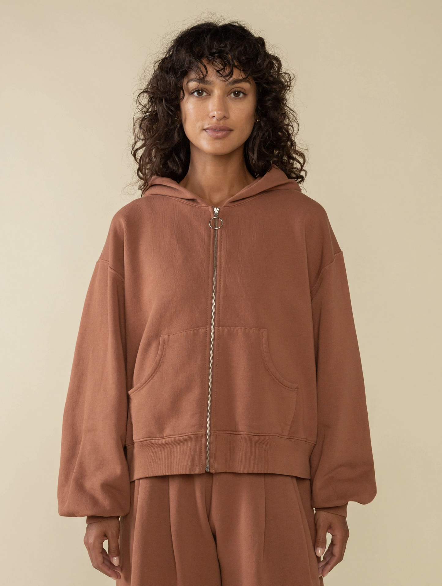 Lenny Zip Hoodie ~ Cinnamon