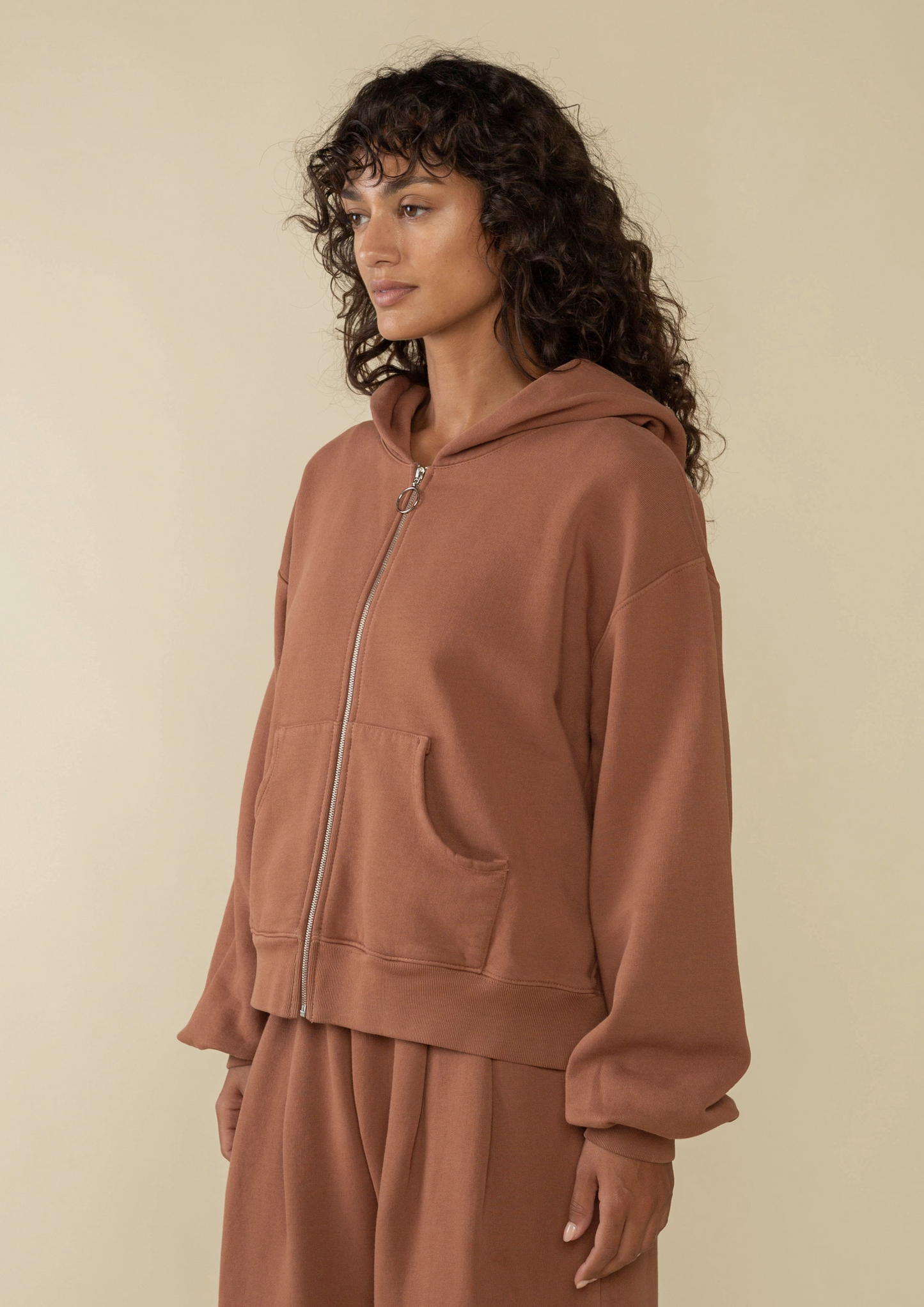 Lenny Zip Hoodie ~ Cinnamon