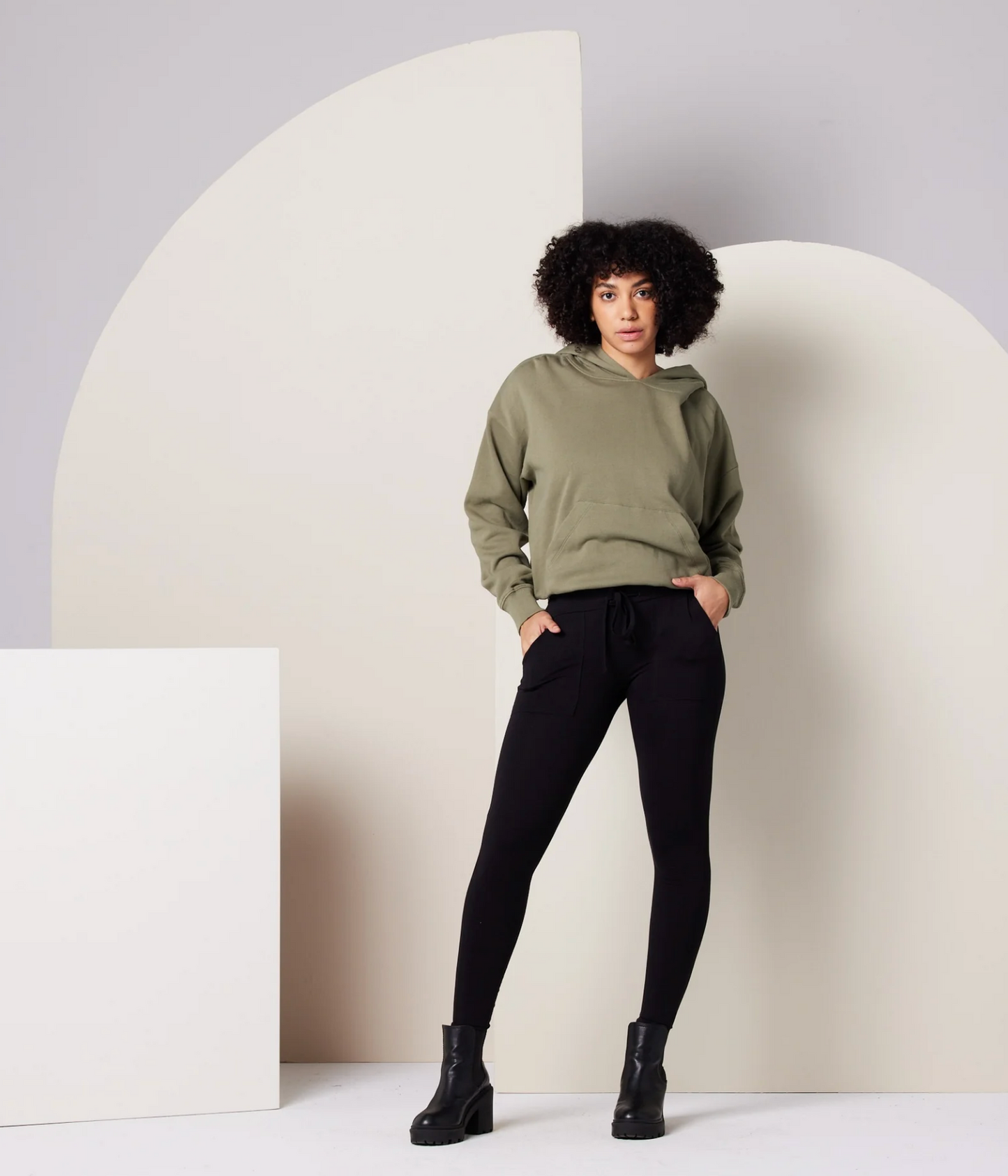 Aimee Relaxed Hoodie ~ Army