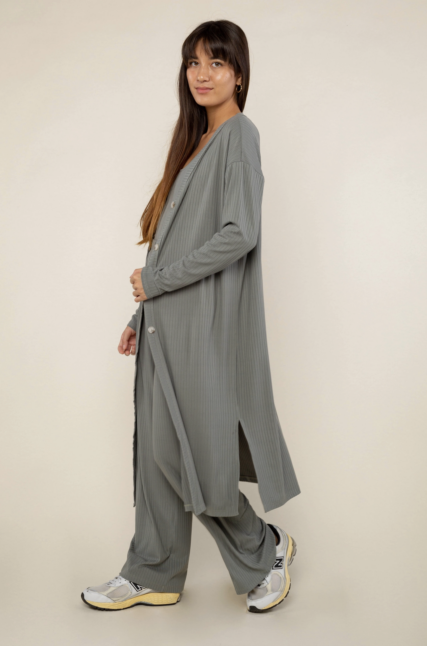 Lennon Rib Duster ~ Sage ~ Curve