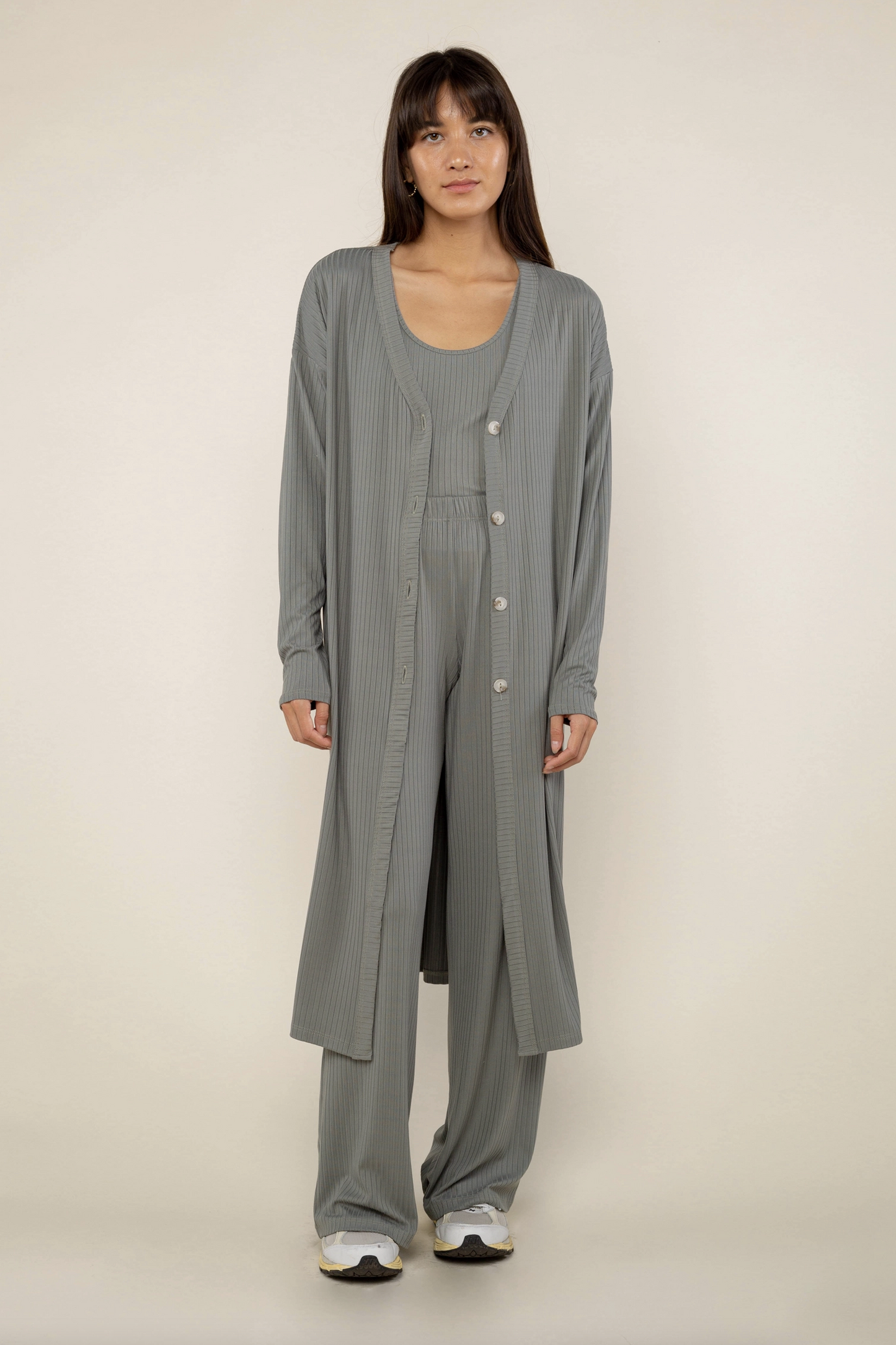 Lennon Rib Duster ~ Sage ~ Curve