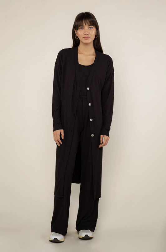 Lennon Rib Duster ~ Black