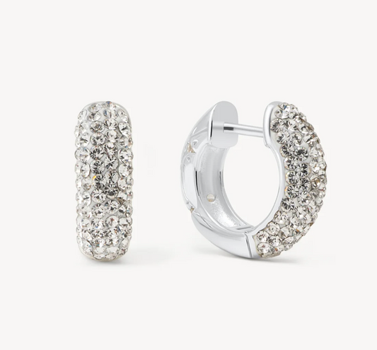 Starburst Sparkle Reversible Hoop Earrings