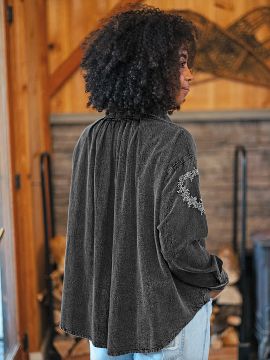 My Heart Knows Blouse ~ Charcoal