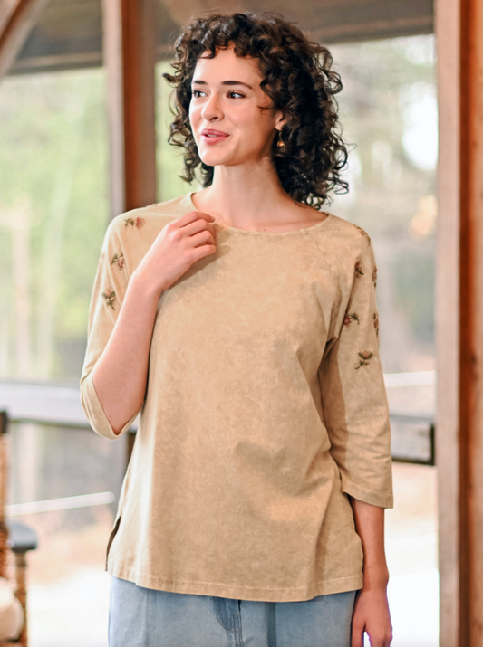 Tapestry Sunwashed T-Shirt ~ Biscuit