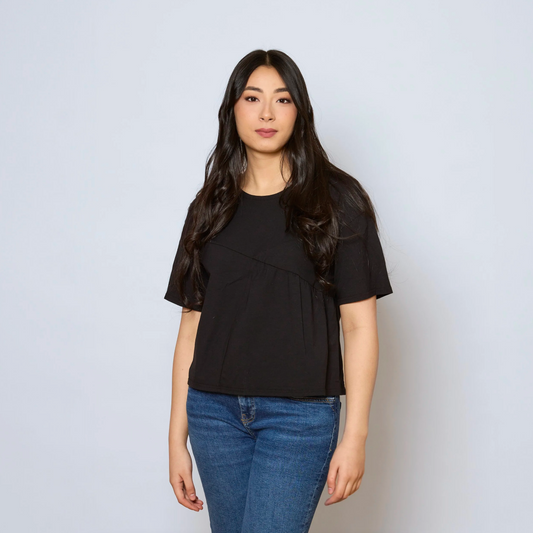 Clara Boxy Tee ~ Black