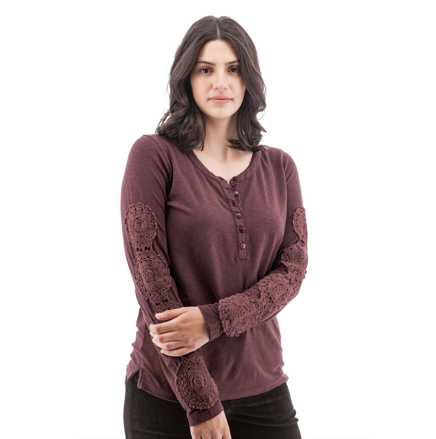 Crystal Crochet Henley