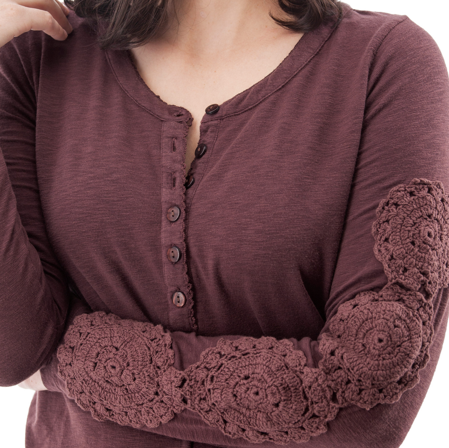 Crystal Crochet Henley