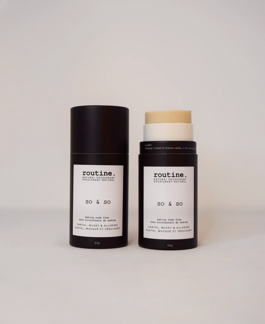 Routine Natural Deodorant - So & So { Baking Soda Free }