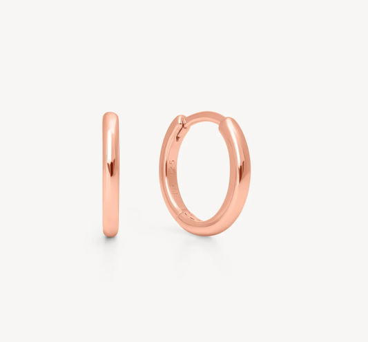 Rose Gold Hoop Earrings - Small