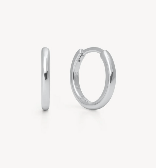 Silver Hoop Earrings - Small