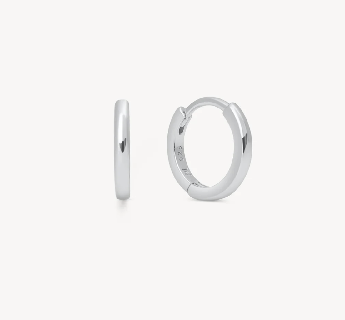 Silver Hoop Earrings - Mini