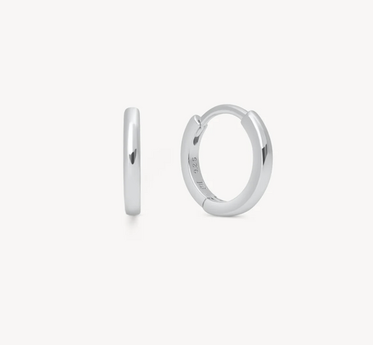 Silver Hoop Earrings - Mini