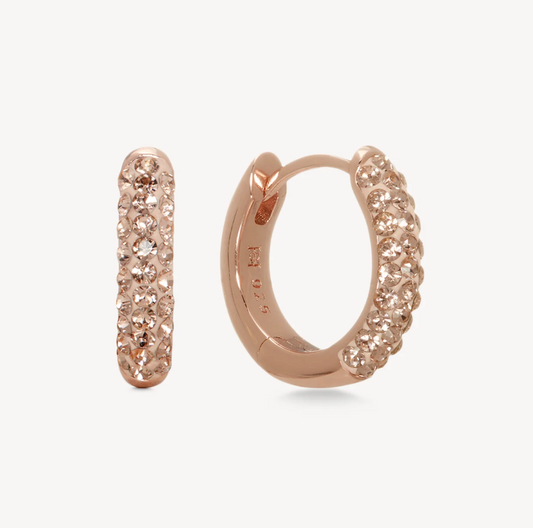 Rose Gold™ Always On Sparkle Hoops