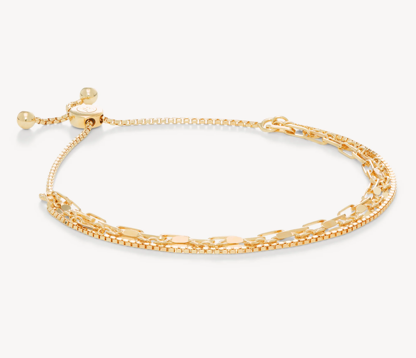 Gold Chain Trio Strand Bracelet - Hillberg & Berk™