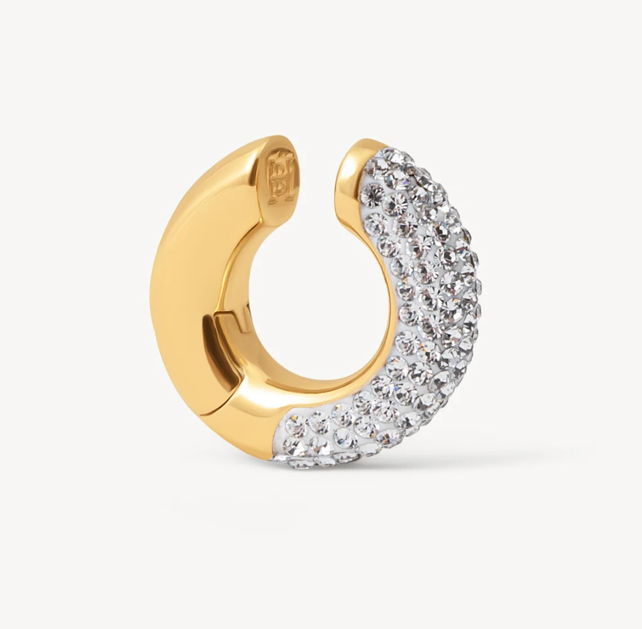 White Sparkle Ear Cuff - Hillberg & Berk