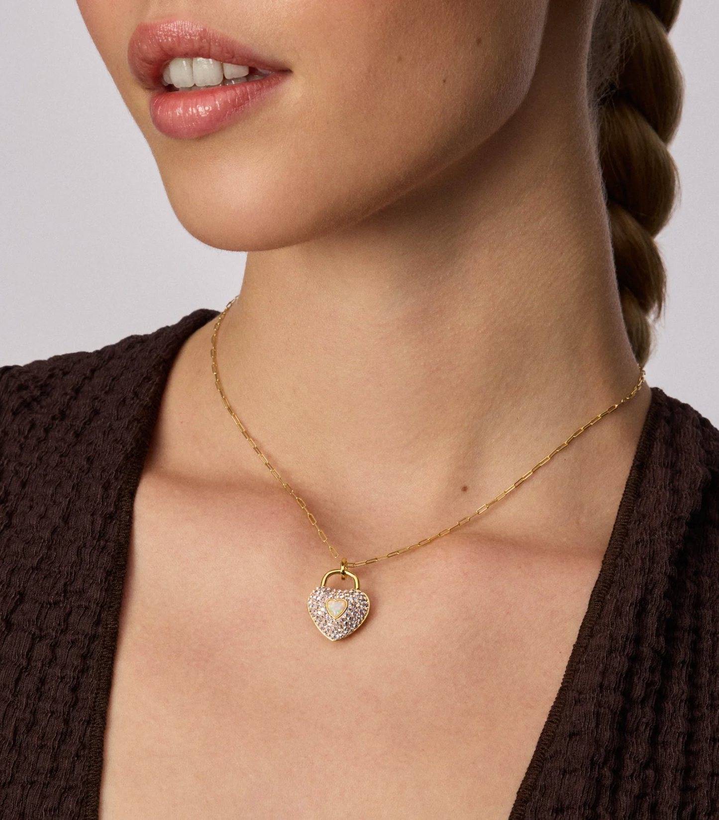 Champagne Sparkle Heart Necklace - Hillberg & Berk™