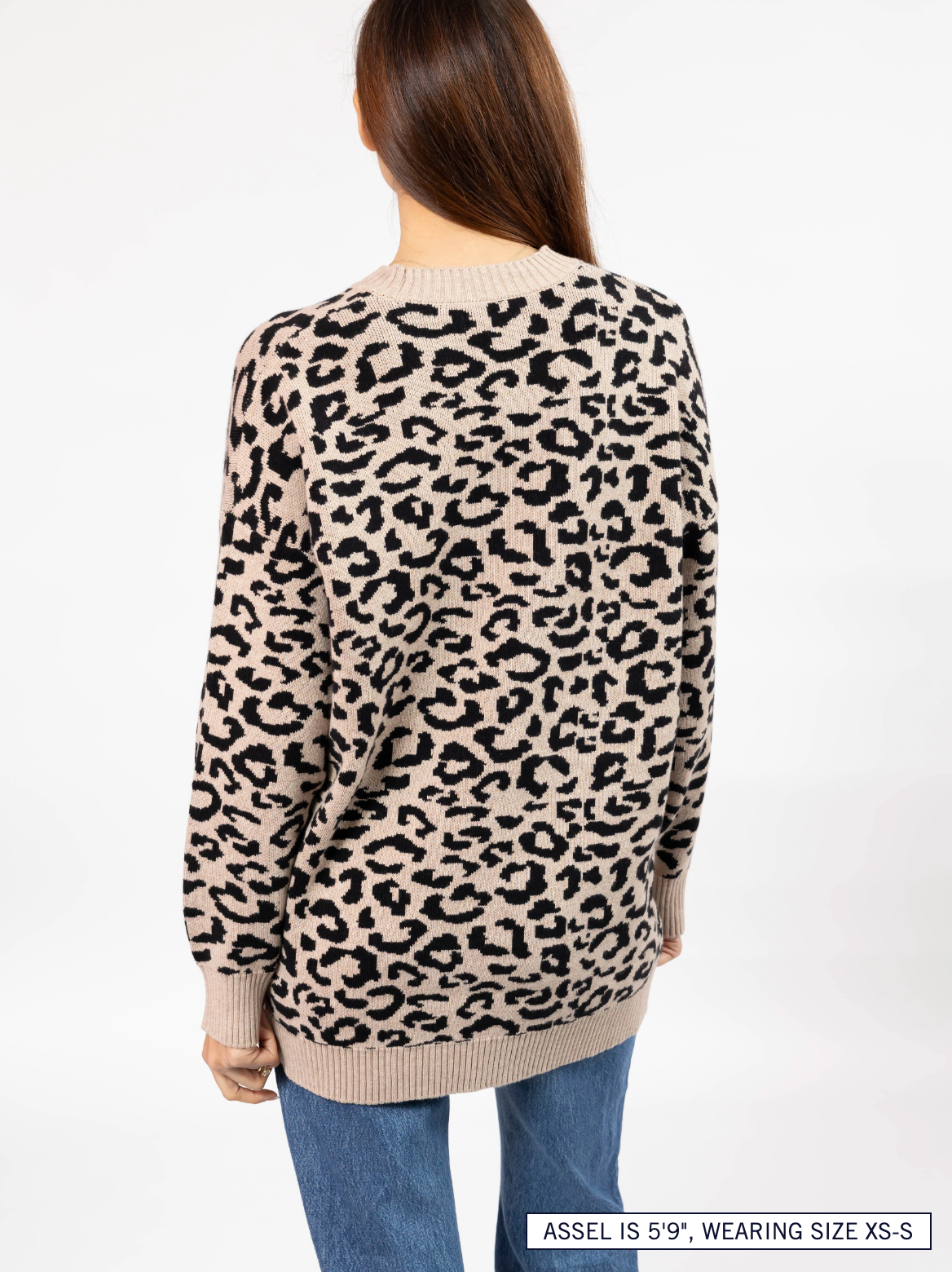 Leopard Long Sweater ~ Taupe