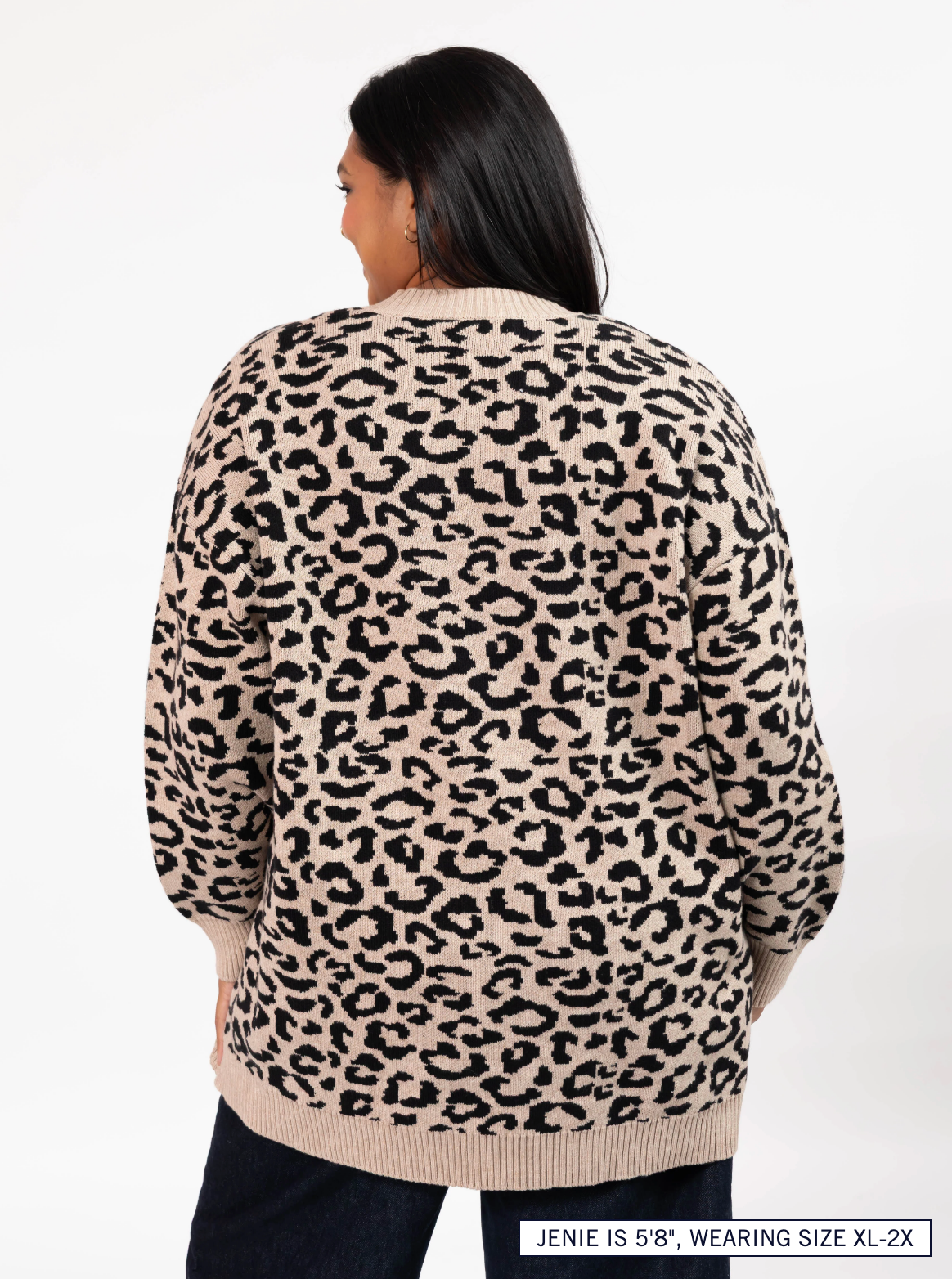 Leopard Long Sweater ~ Taupe