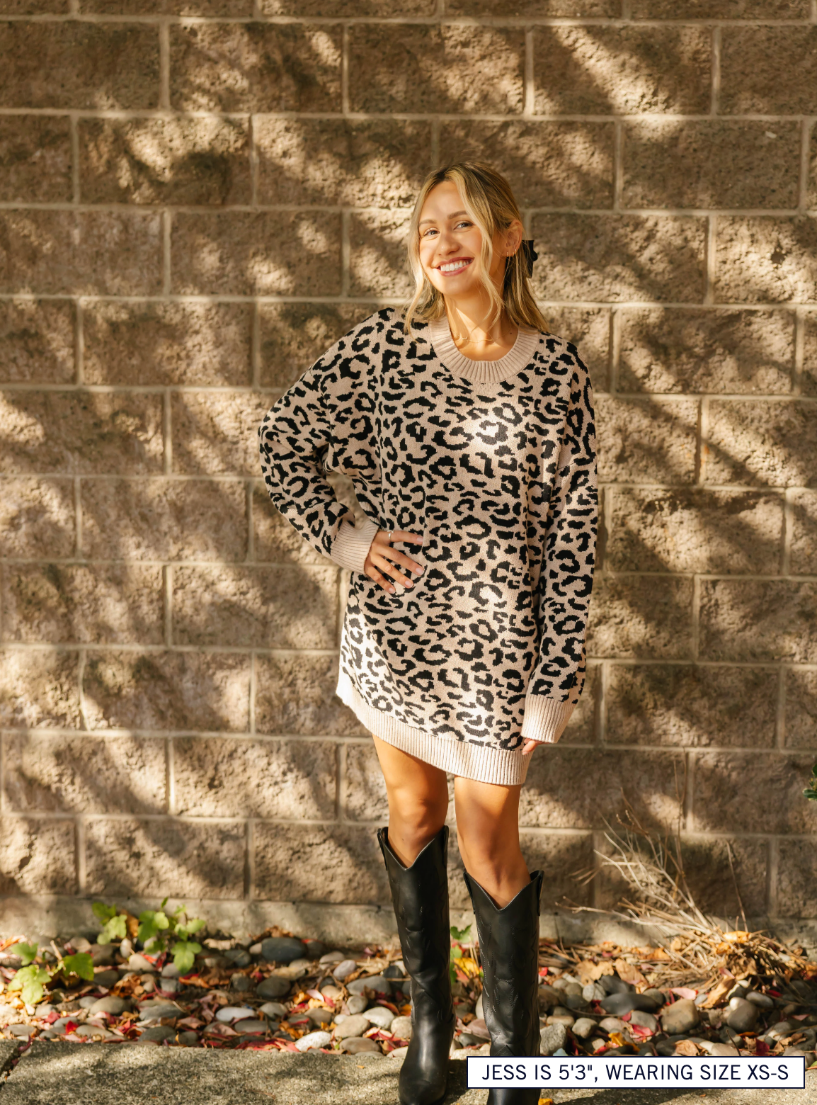 Leopard Long Sweater ~ Taupe