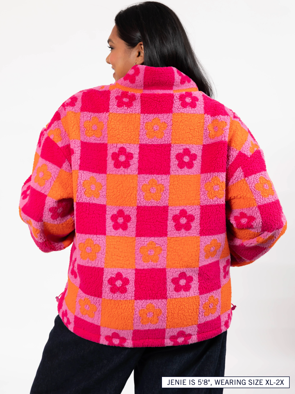 Teddy Floral Jacket ~ Pink/Orange