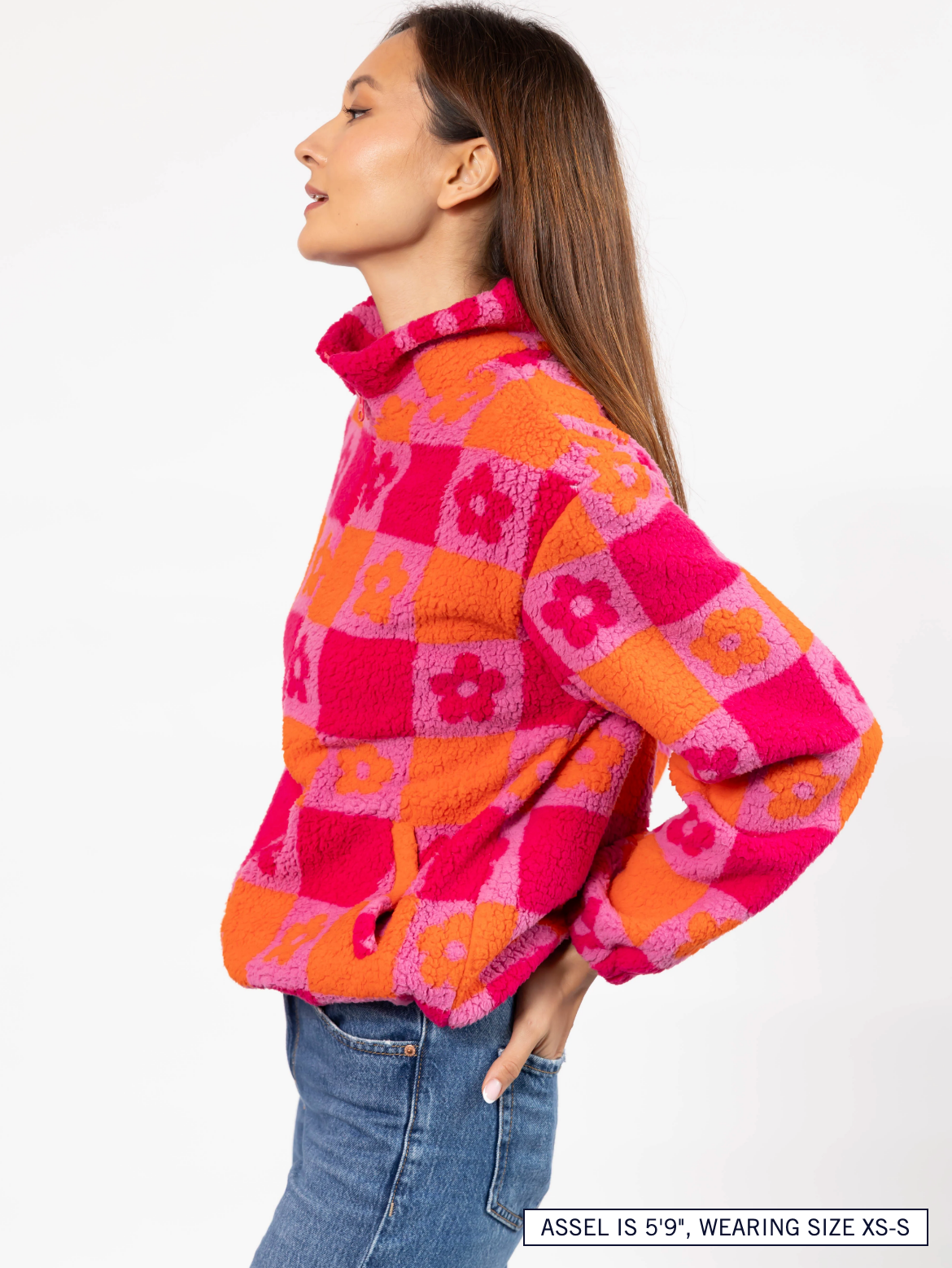 Teddy Floral Jacket ~ Pink/Orange