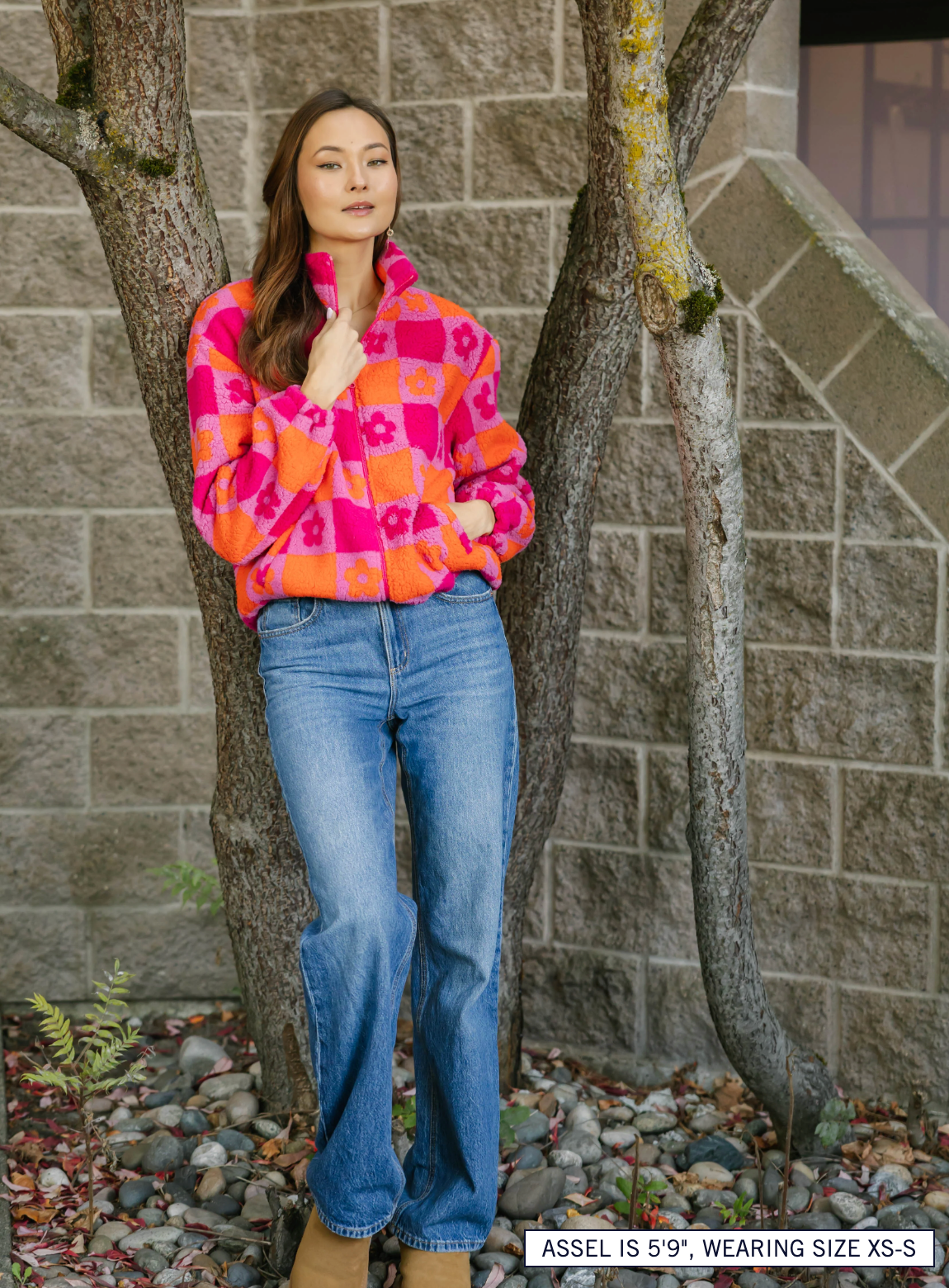 Teddy Floral Jacket ~ Pink/Orange