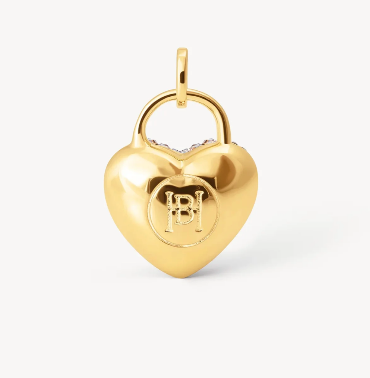 Champagne Sparkle Heart Charm Only ~ Hillberg & Berk