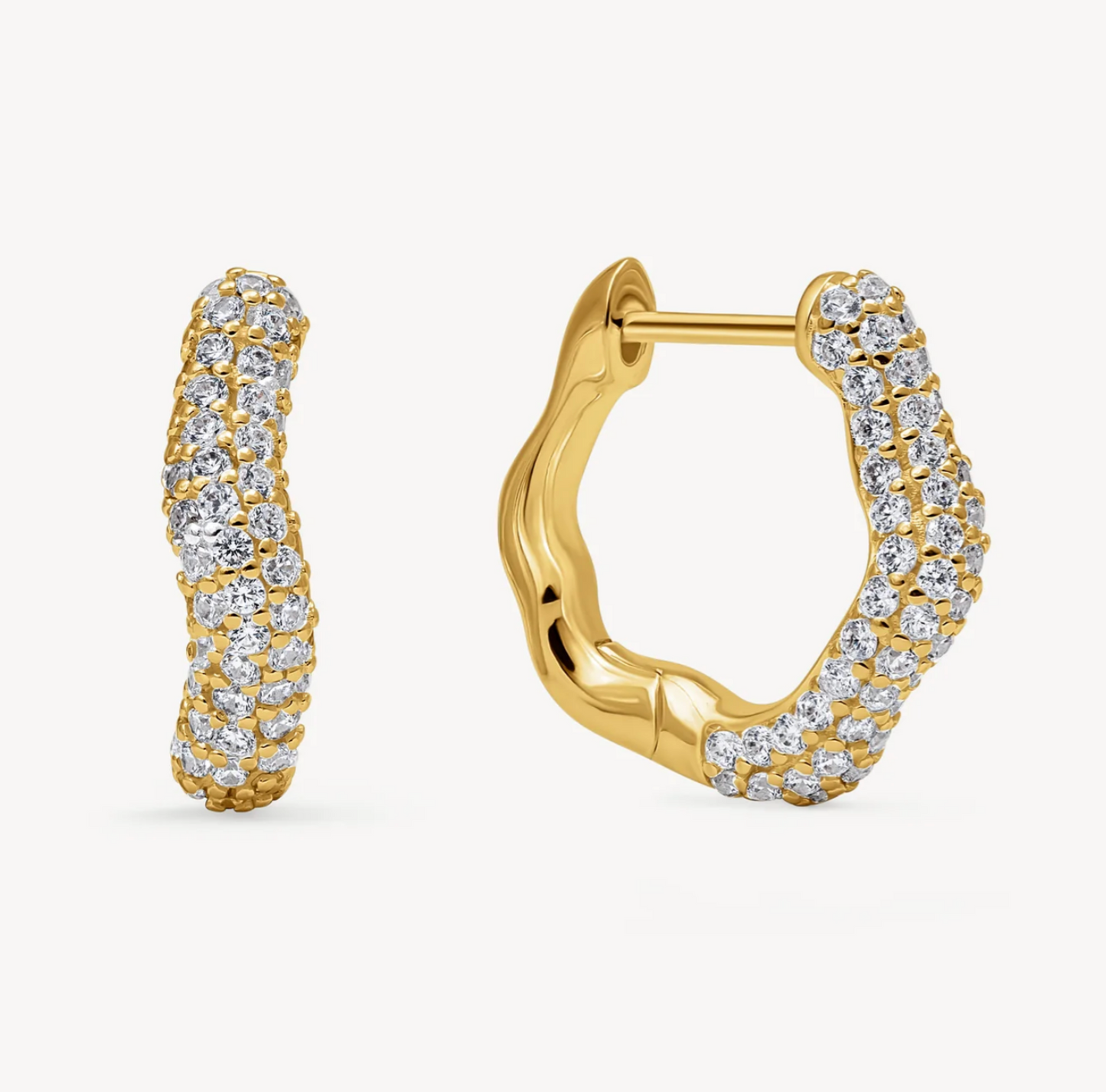 Nora Wave Hoop Earrings