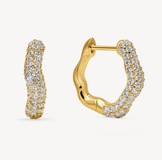 Nora Wave Hoop Earrings
