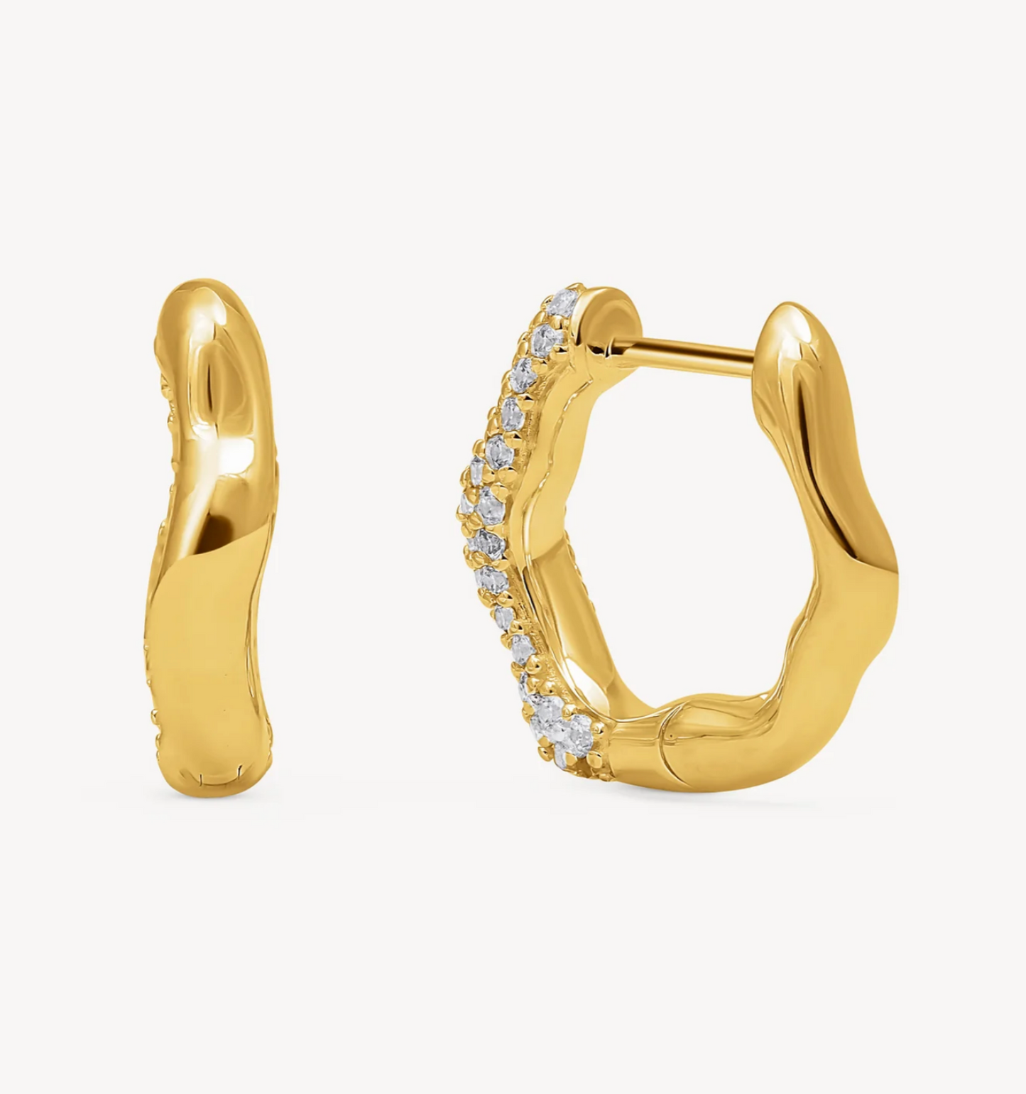 Nora Wave Hoop Earrings