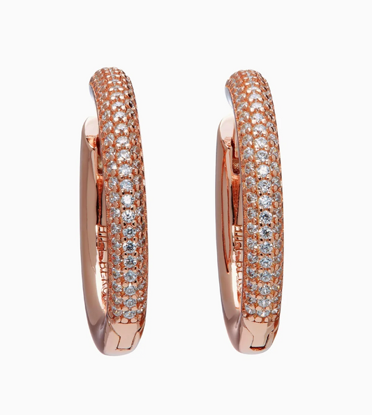 Catherine Pave Hoop Earrings