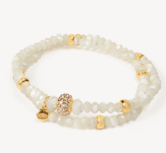 Soft Gold Sparkle™ Double Wrap Bracelet