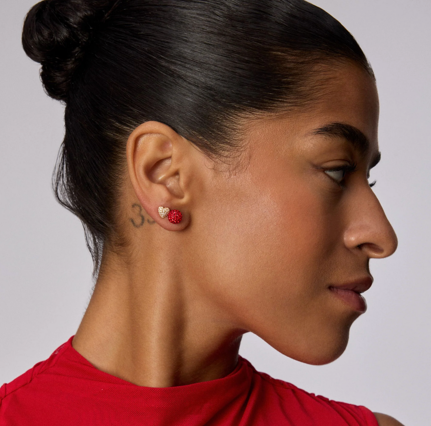 Red Velvet Sparkle Ball™ Stud Earrings