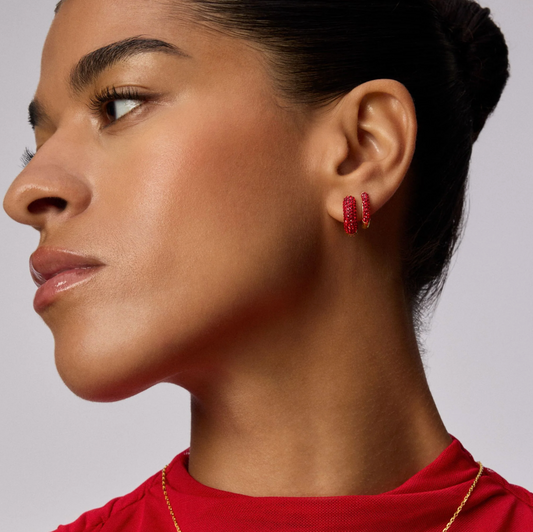 Red Velvet Always On Sparkle Hoops - H&B