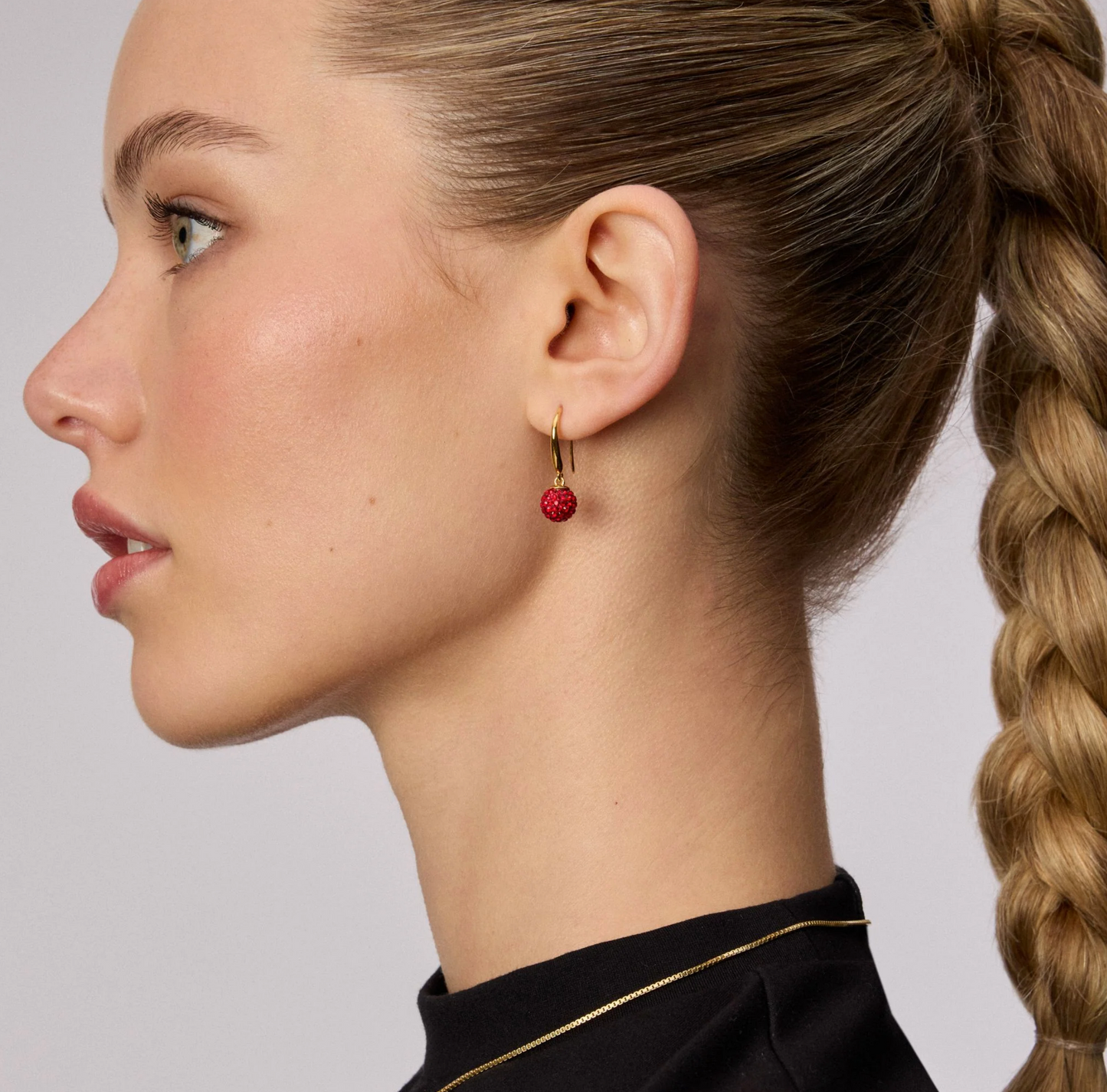 Red Velvet Sparkle Drop Earrings - H&B