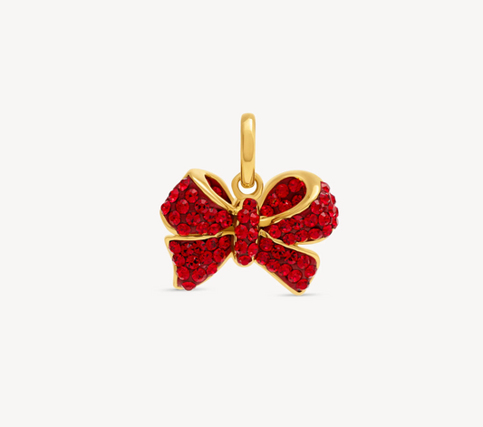 Red Velvet Sparkle Bow Necklace - H&B
