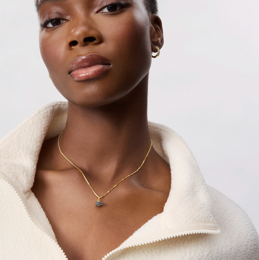 Curling Rock Charm ~ Gold ~ Hillberg & Berk