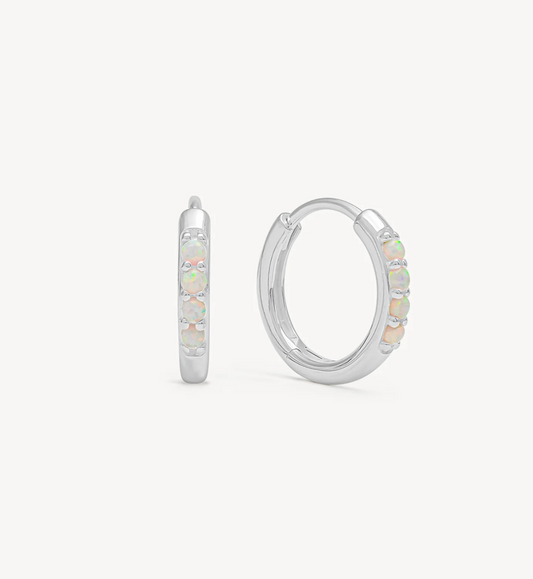 Small Opal Hoop