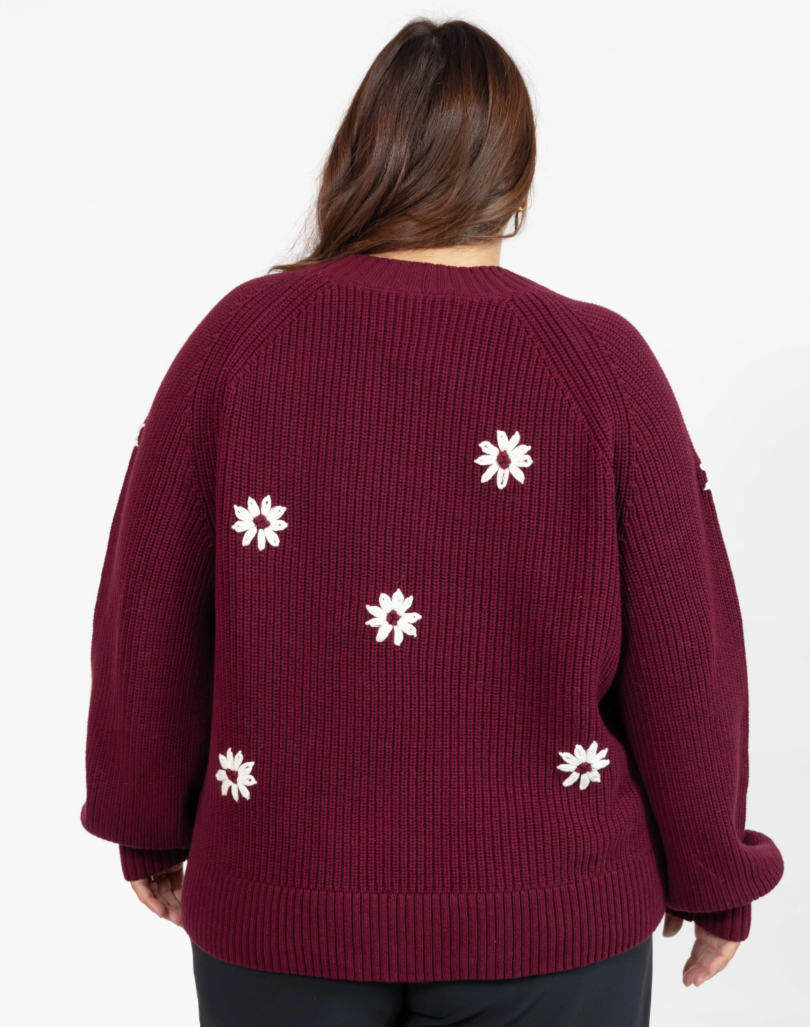 Daisy Sweater ~ Merlot