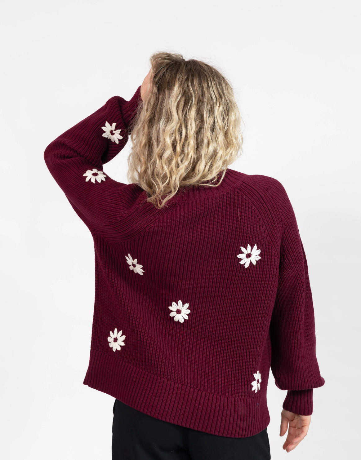 Daisy Sweater ~ Merlot